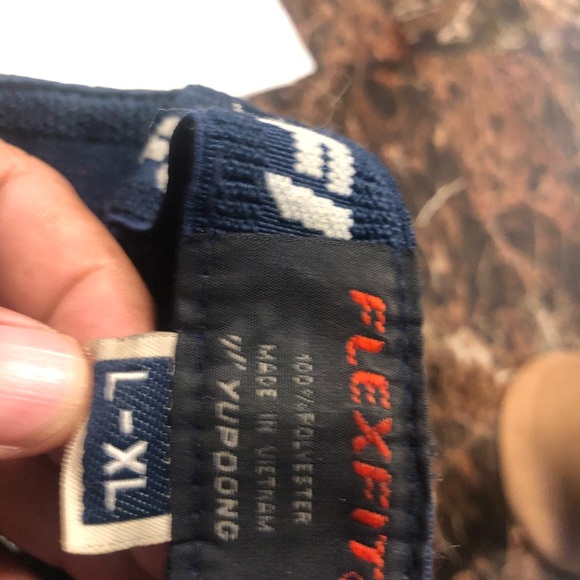 Yupoong Flexfit Seattle Baseball Mariners Cap Black Hat Size L-XL - Picture 7 of 10